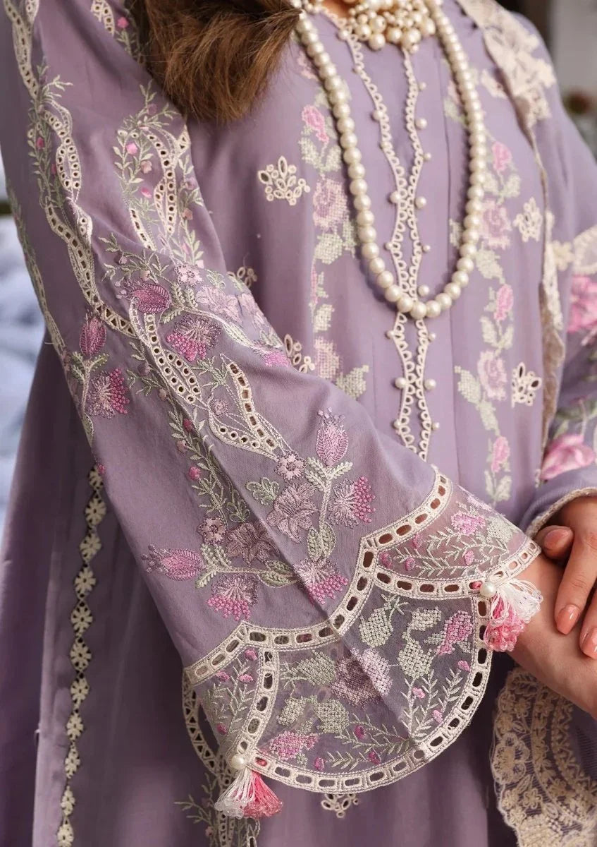 ELAF Premium Festive Chikankari Lawn 3 Piece Unstitched Suit ECF - 02 RAPUNZEL - 3 Pieces Lawn - Zainabjees