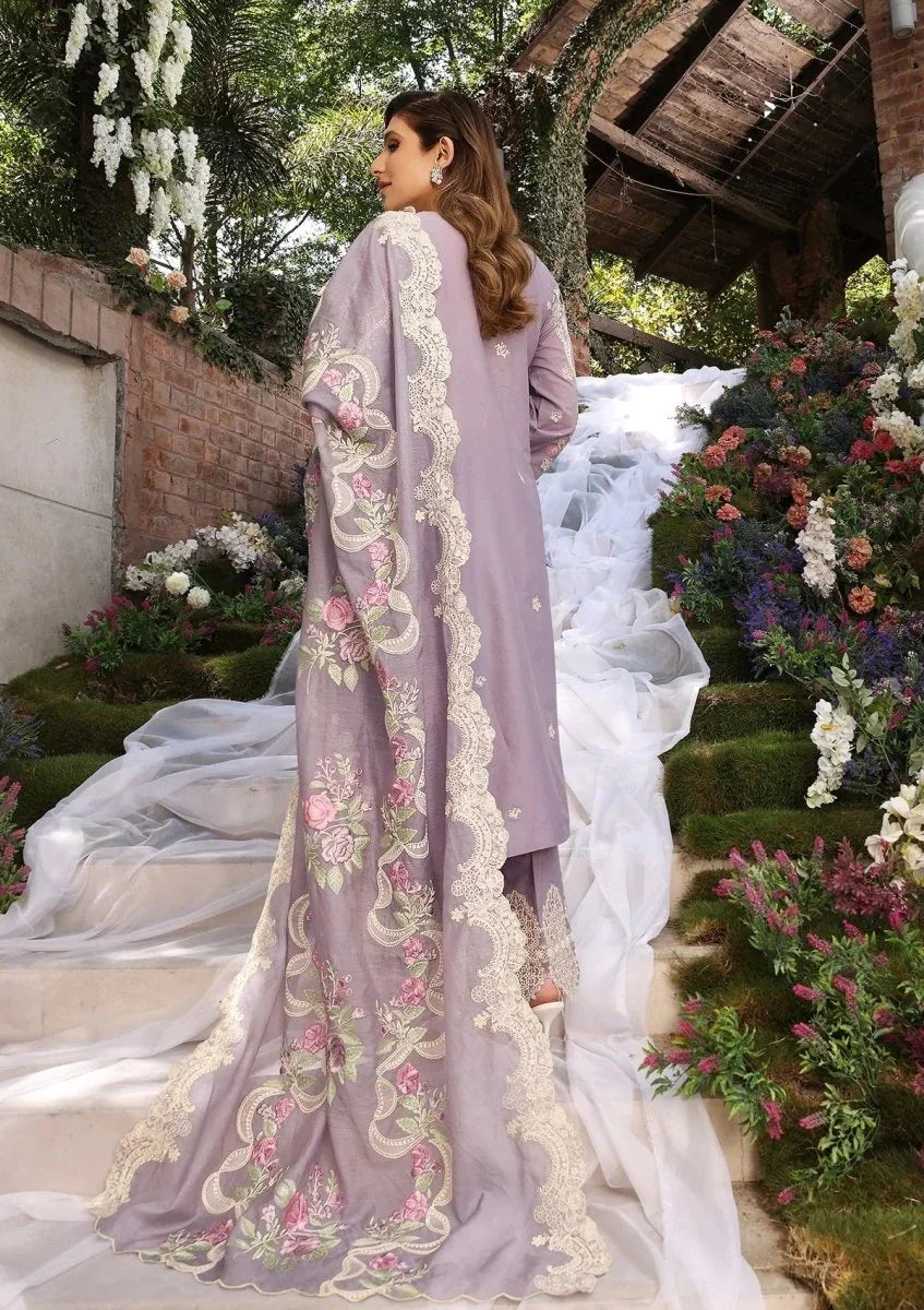 ELAF Premium Festive Chikankari Lawn 3 Piece Unstitched Suit ECF - 02 RAPUNZEL - 3 Pieces Lawn - Zainabjees