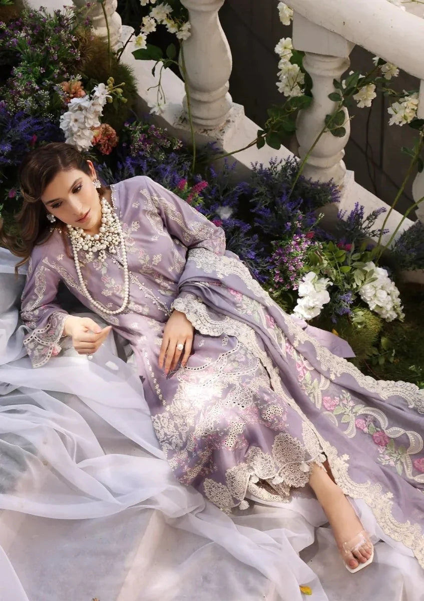 ELAF Premium Festive Chikankari Lawn 3 Piece Unstitched Suit ECF - 02 RAPUNZEL - 3 Pieces Lawn - Zainabjees