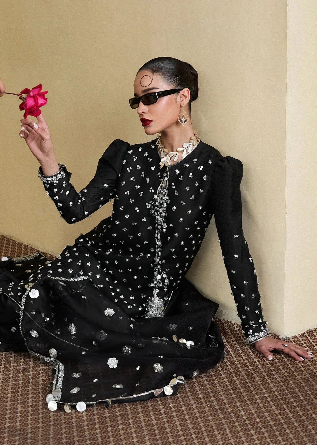 Hussain Rehar Elegant Raw Silk 3 Piece Unstitched Collection Kiara