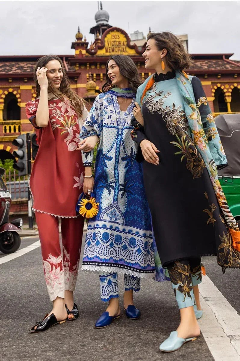 Mushq Luxury Lawn Embroidered Unstitched 3 Piece Ksenia - 3 Pieces Lawn - Zainabjees