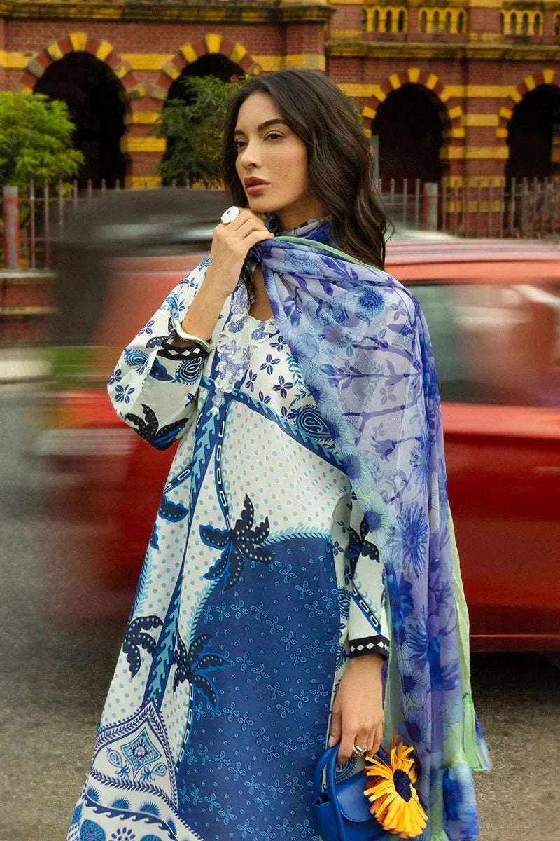 Mushq Luxury Lawn Embroidered Unstitched 3 Piece Ksenia - 3 Pieces Lawn - Zainabjees