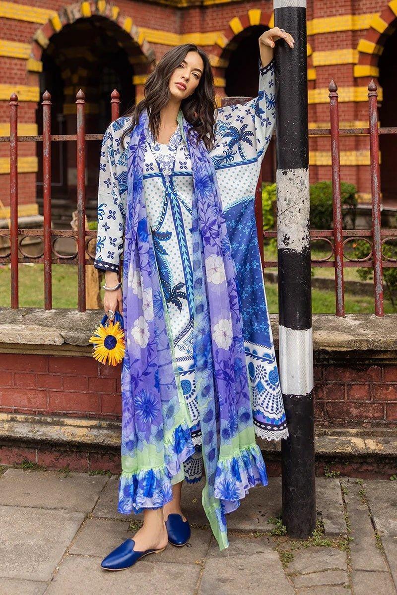 Mushq Luxury Lawn Embroidered Unstitched 3 Piece Ksenia - 3 Pieces Lawn - Zainabjees