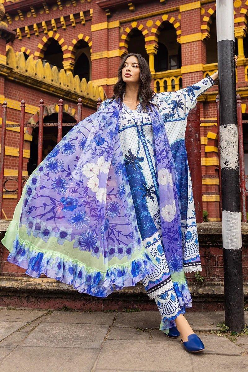 Mushq Luxury Lawn Embroidered Unstitched 3 Piece Ksenia - 3 Pieces Lawn - Zainabjees