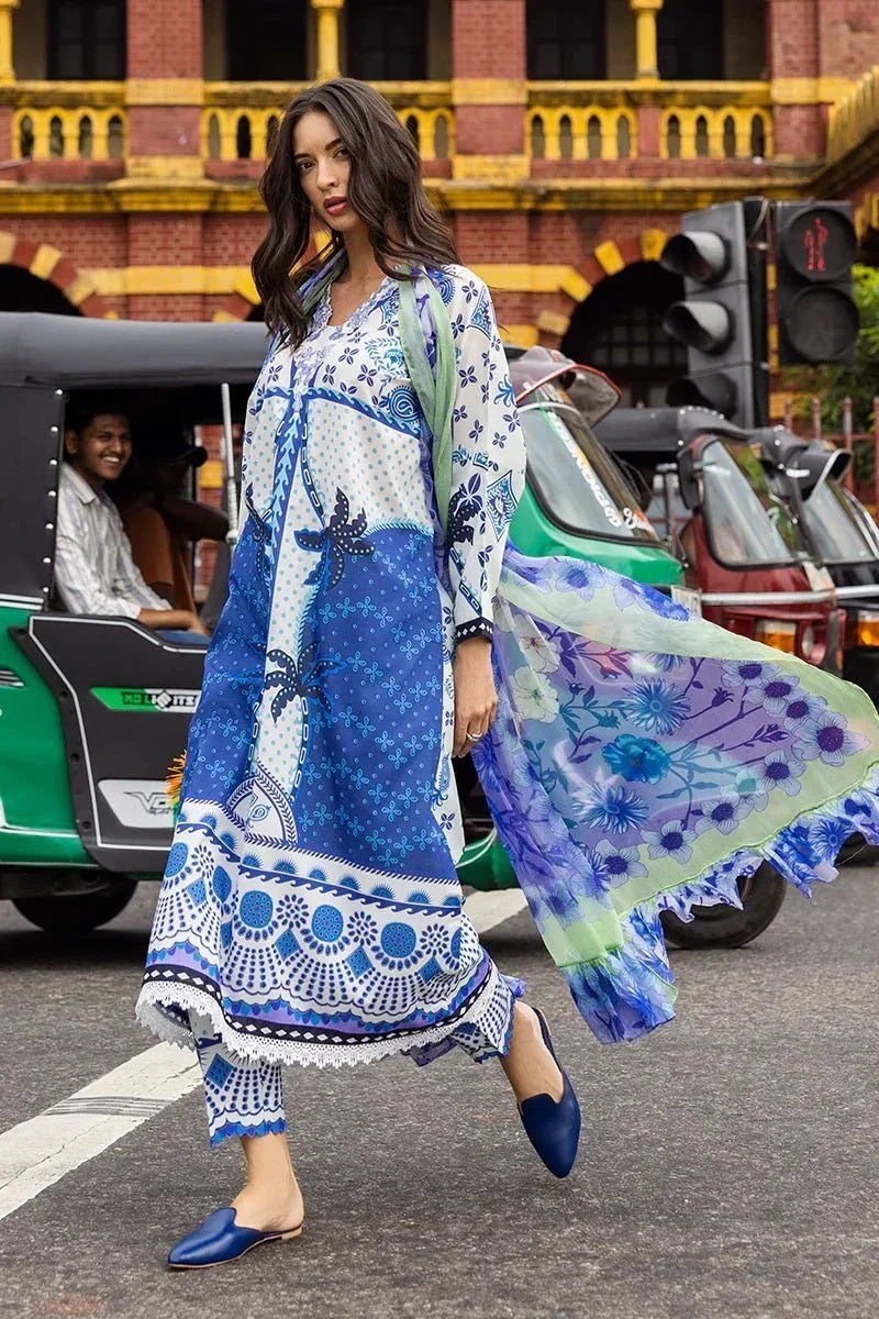 Mushq Luxury Lawn Embroidered Unstitched 3 Piece Ksenia - 3 Pieces Lawn - Zainabjees