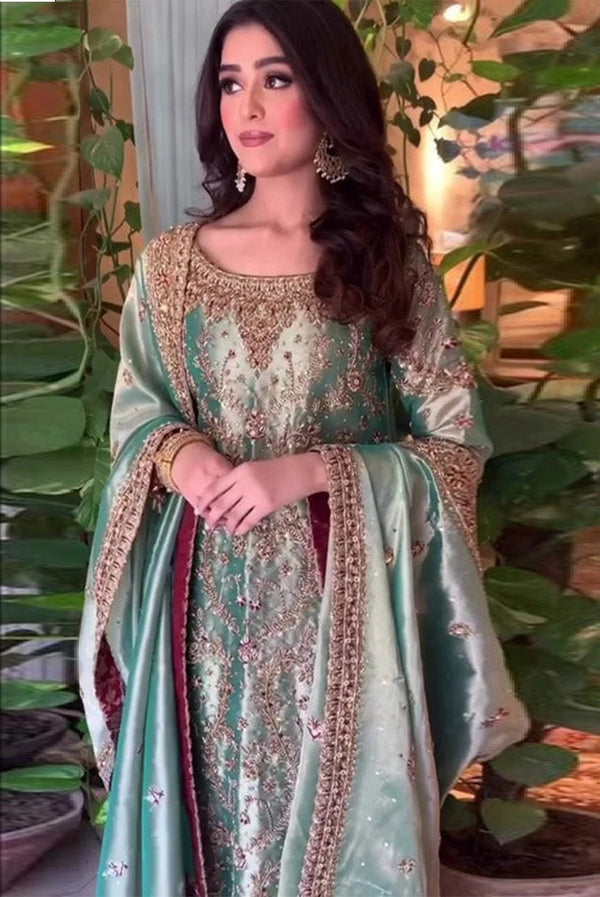 Haris Shakeel Luxury Myssory Embroidered Unstitched 3 Piece - 20736