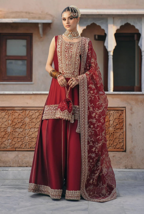 Kanwal Malik Luxury Raw Silk Embroidered 3 Piece Unstitched - Mehek