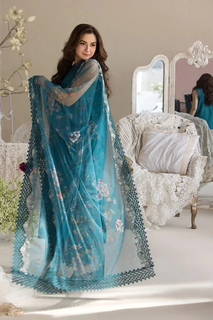 Sobia Nazir Embroidered Luxury Lawn Unstitched 3Pc Suit D - 02A Summer Collection - 3 Pieces Lawn - Zainabjees