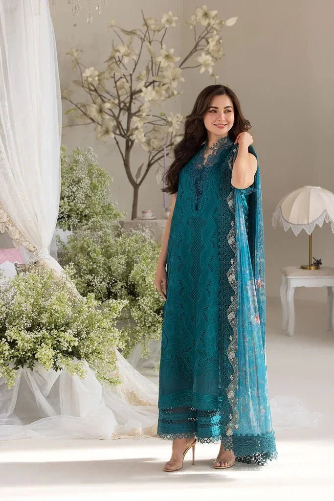 Sobia Nazir Embroidered Luxury Lawn Unstitched 3Pc Suit D - 02A Summer Collection - 3 Pieces Lawn - Zainabjees