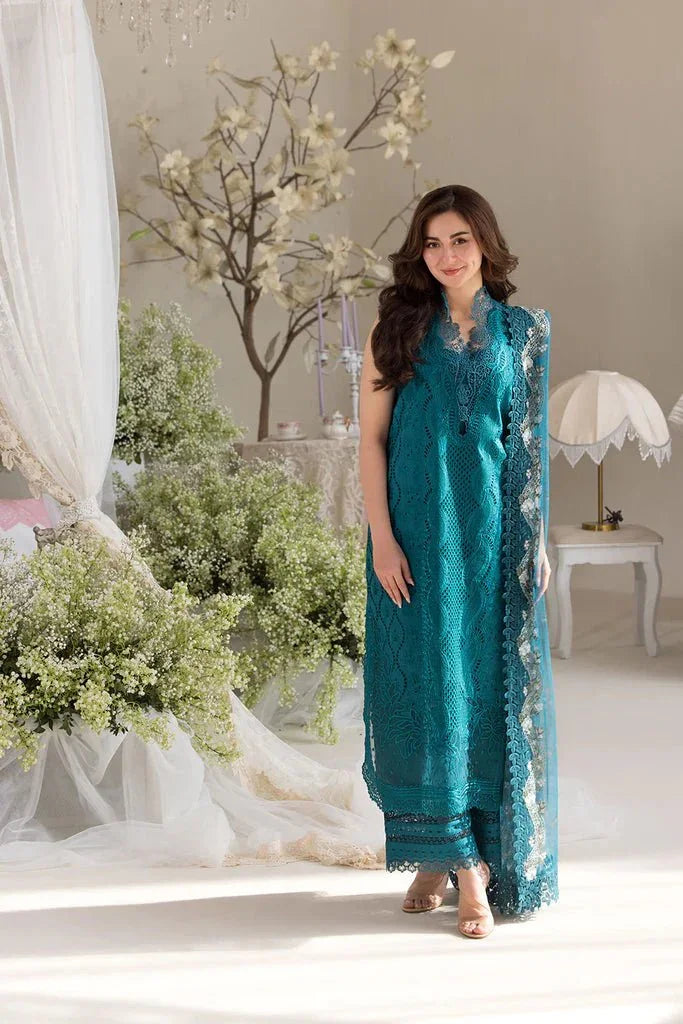 Sobia Nazir Embroidered Luxury Lawn Unstitched 3Pc Suit D - 02A Summer Collection - 3 Pieces Lawn - Zainabjees