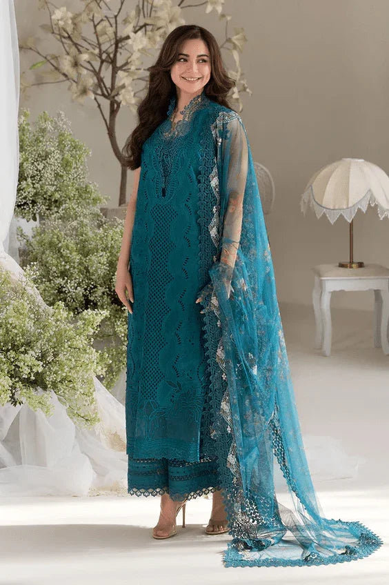 Sobia Nazir Embroidered Luxury Lawn Unstitched 3Pc Suit D - 02A Summer Collection - 3 Pieces Lawn - Zainabjees