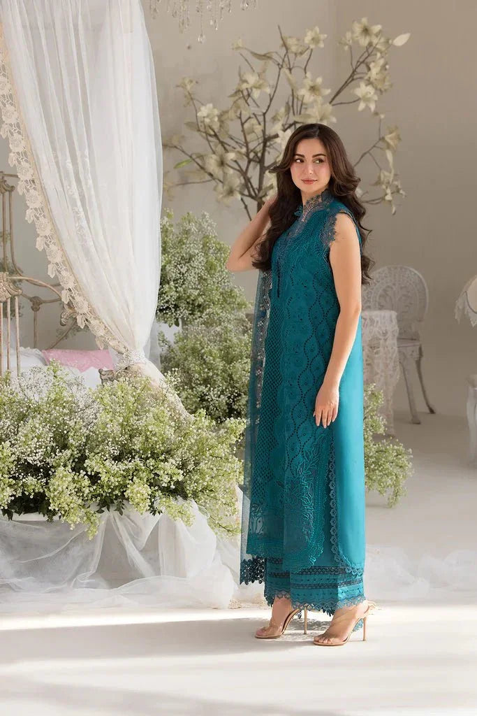 Sobia Nazir Embroidered Luxury Lawn Unstitched 3Pc Suit D - 02A Summer Collection - 3 Pieces Lawn - Zainabjees