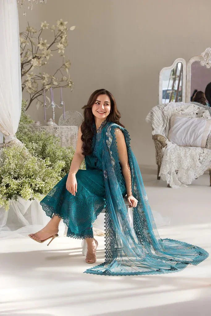 Sobia Nazir Embroidered Luxury Lawn Unstitched 3Pc Suit D - 02A Summer Collection - 3 Pieces Lawn - Zainabjees