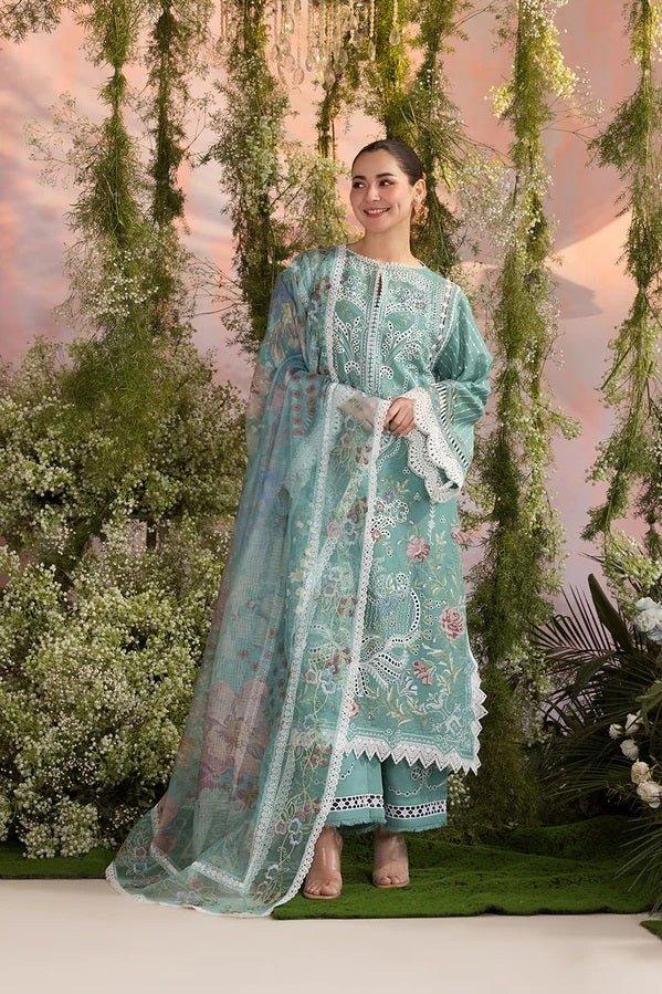 Sobia Nazir Luxury Lawn Embroidered 3 Piece Unstitched 5B - 3 Pieces Lawn - Zainabjees