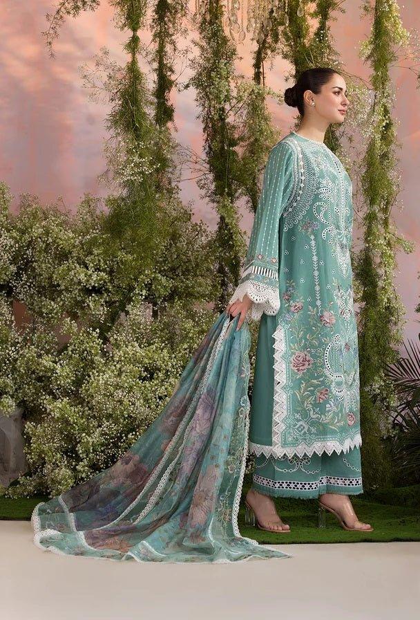 Sobia Nazir Luxury Lawn Embroidered 3 Piece Unstitched 5B - 3 Pieces Lawn - Zainabjees