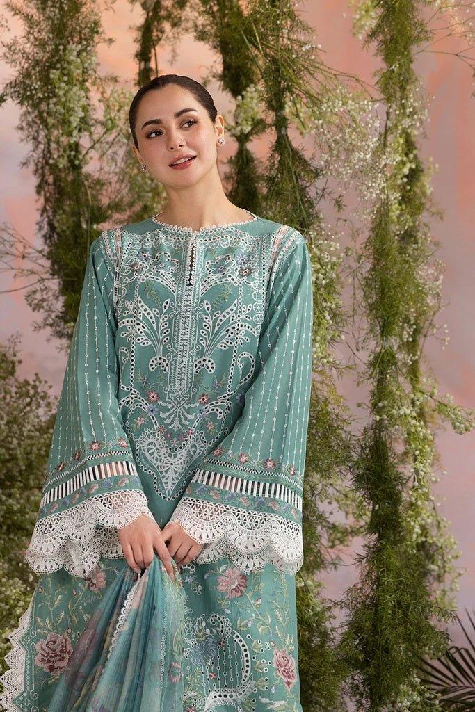 Sobia Nazir Luxury Lawn Embroidered 3 Piece Unstitched 5B - 3 Pieces Lawn - Zainabjees