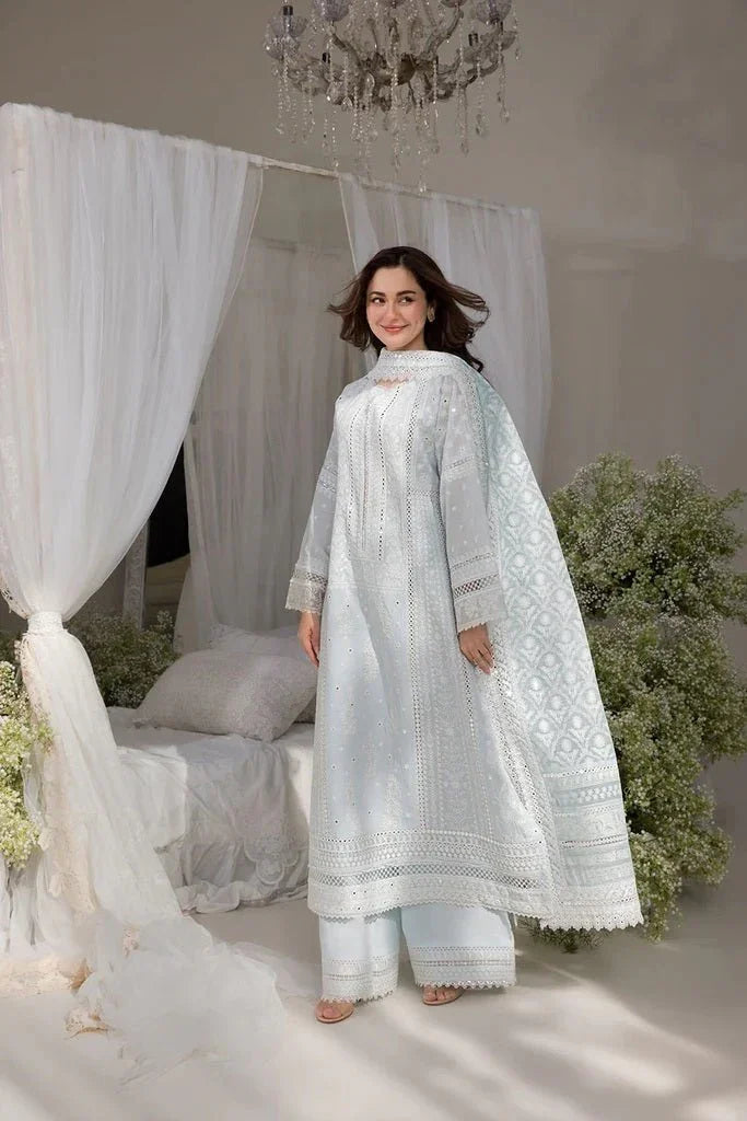 Sobia Nazir Luxury Lawn Embroidered Unstitched 3 Piece 7A - 3 Pieces Lawn - Zainabjees
