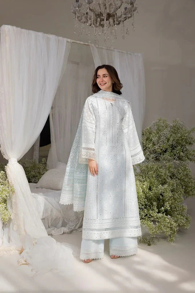 Sobia Nazir Luxury Lawn Embroidered Unstitched 3 Piece 7A - 3 Pieces Lawn - Zainabjees