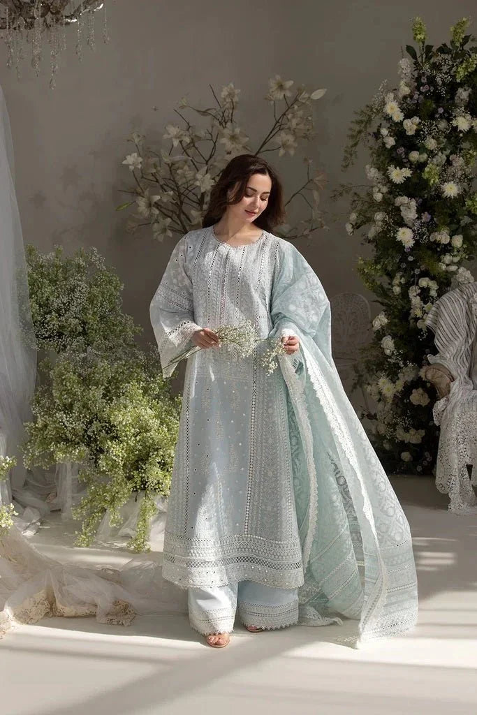 Sobia Nazir Luxury Lawn Embroidered Unstitched 3 Piece 7A - 3 Pieces Lawn - Zainabjees