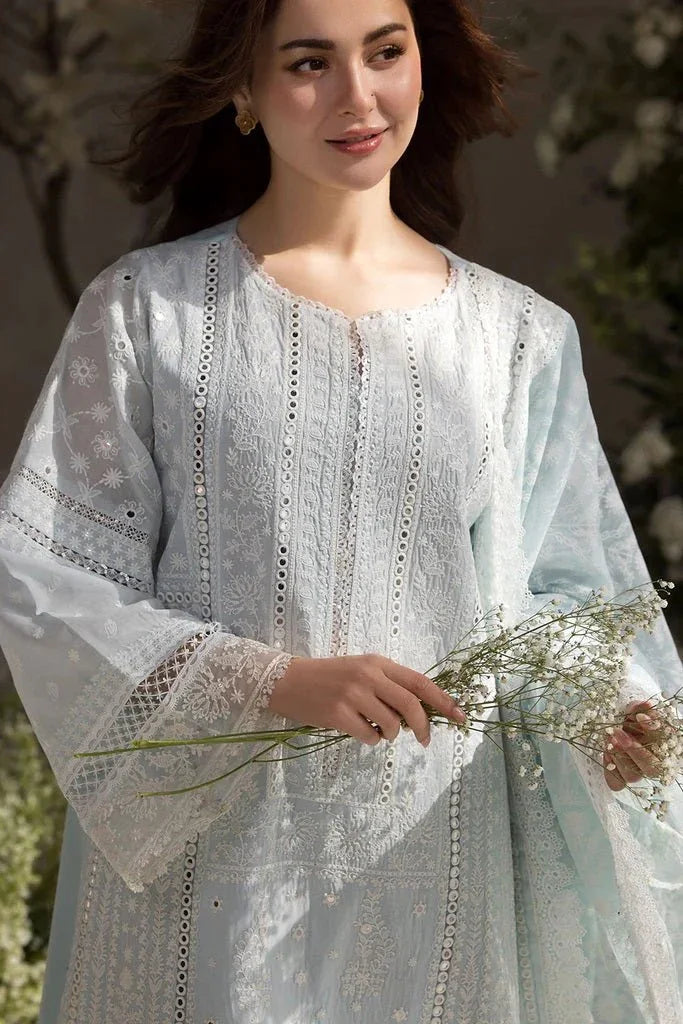 Sobia Nazir Luxury Lawn Embroidered Unstitched 3 Piece 7A - 3 Pieces Lawn - Zainabjees