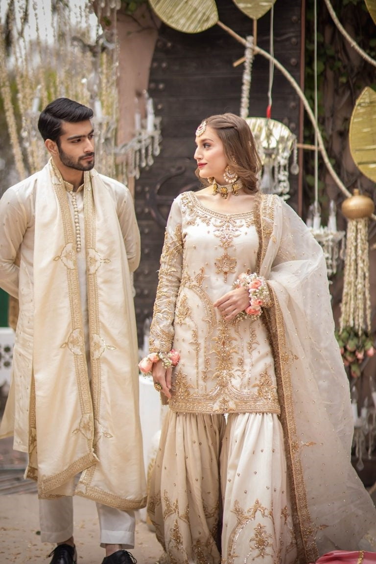 Maha Wajahat Organza Embroidered Unsticthed 3 Piece Zohra
