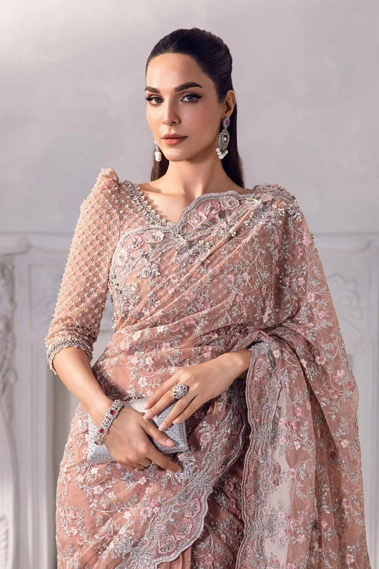 Maria.B Net Embroidered 3 Piece Unstitched - Solana MC-1011-A