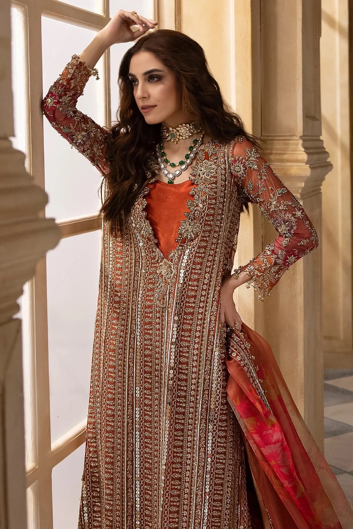 Charizma Pure Chiffon Embroidered Unstitched 3 Piece DJW4-04