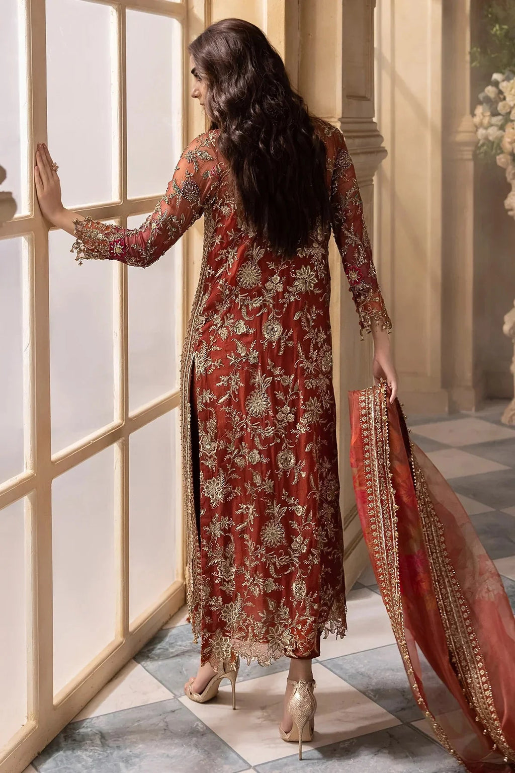Charizma Pure Chiffon Embroidered Unstitched 3 Piece DJW4-04