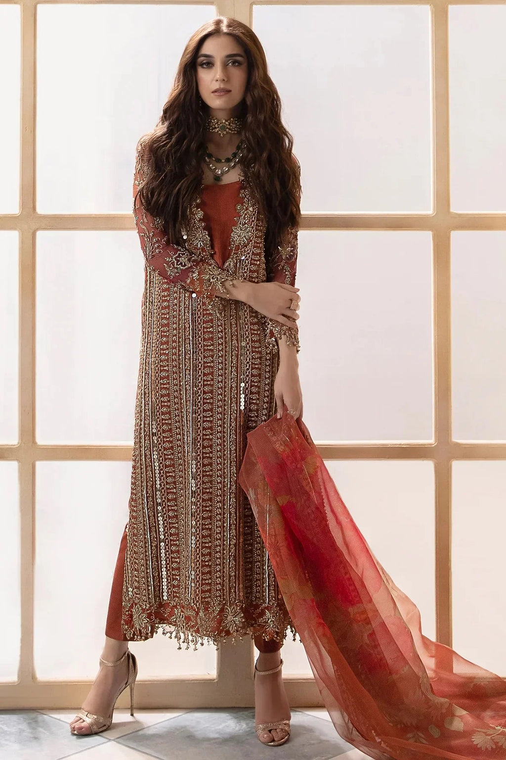 Charizma Pure Chiffon Embroidered Unstitched 3 Piece DJW4-04
