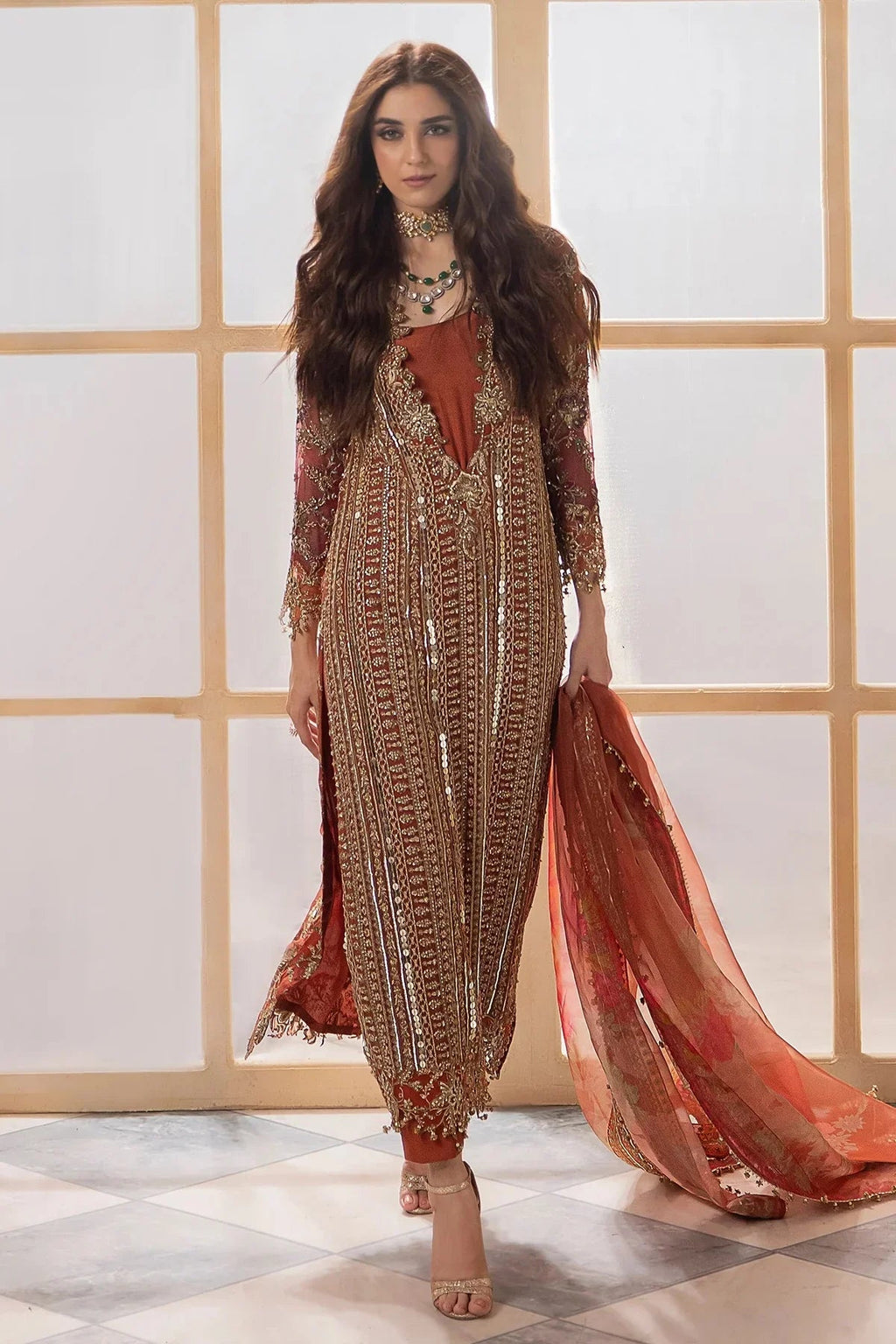 Charizma Pure Chiffon Embroidered Unstitched 3 Piece DJW4-04