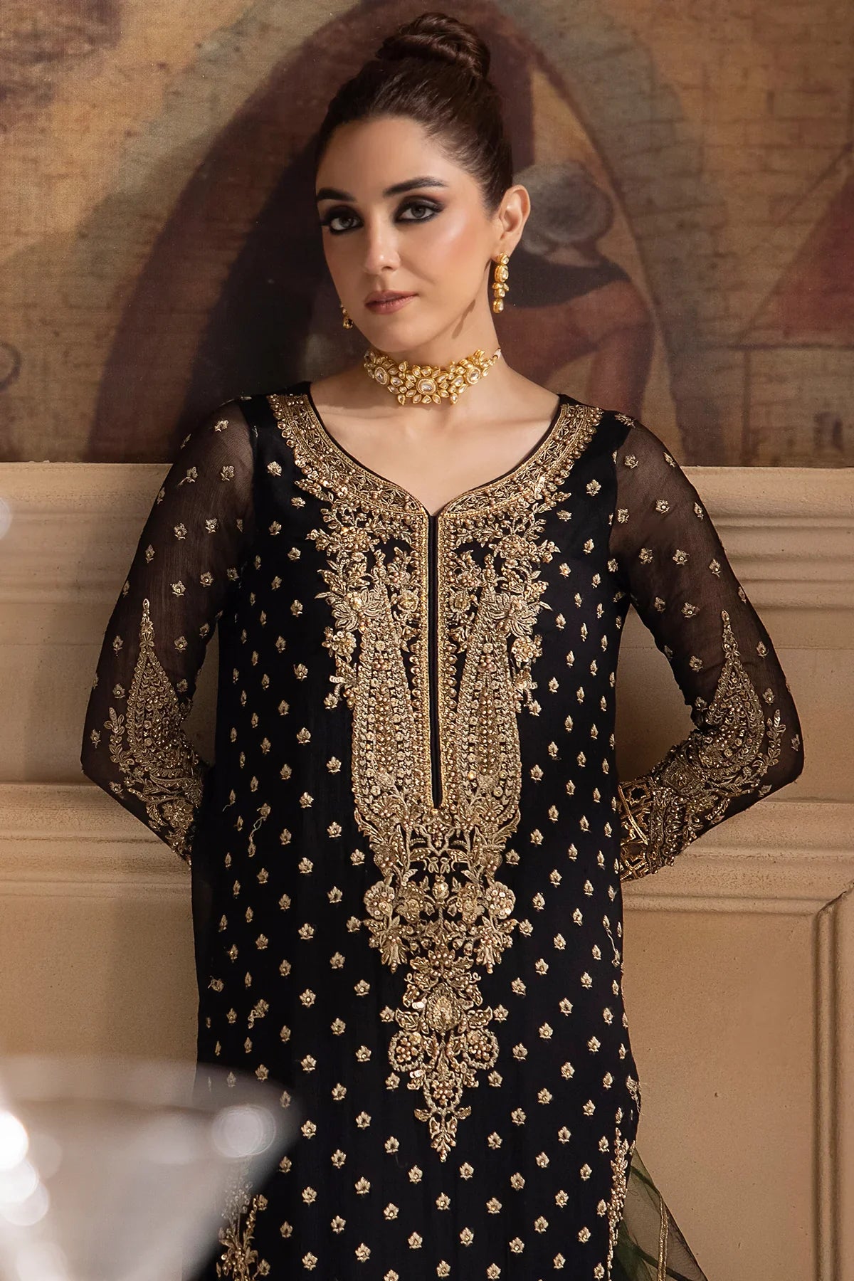 Charizma Premium Luxury Handwork Chiffon with Premium Embroidered Dupatta DJW4-06
