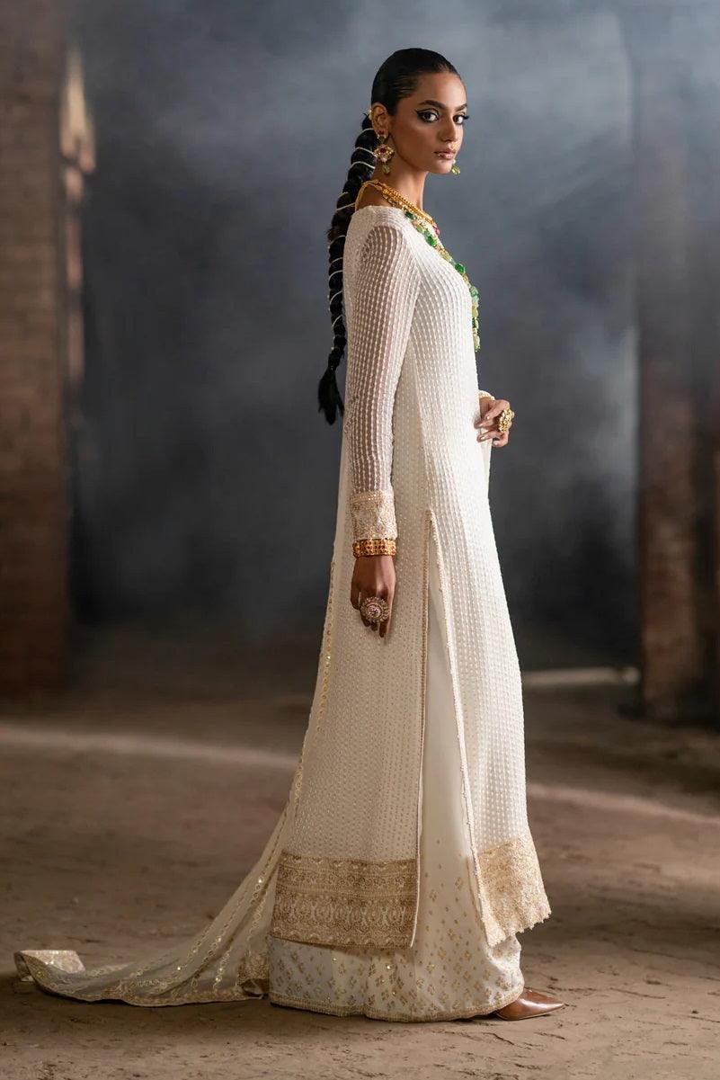 Erum Khan Chiffon Embroidered 3 Pc Unstitched Formal Collection TABEER - 3 pieces chiffon - Zainabjees