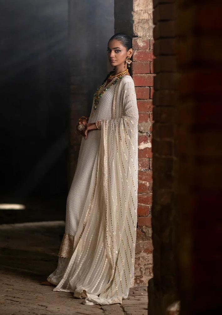 Erum Khan Chiffon Embroidered 3 Pc Unstitched Formal Collection TABEER - 3 pieces chiffon - Zainabjees