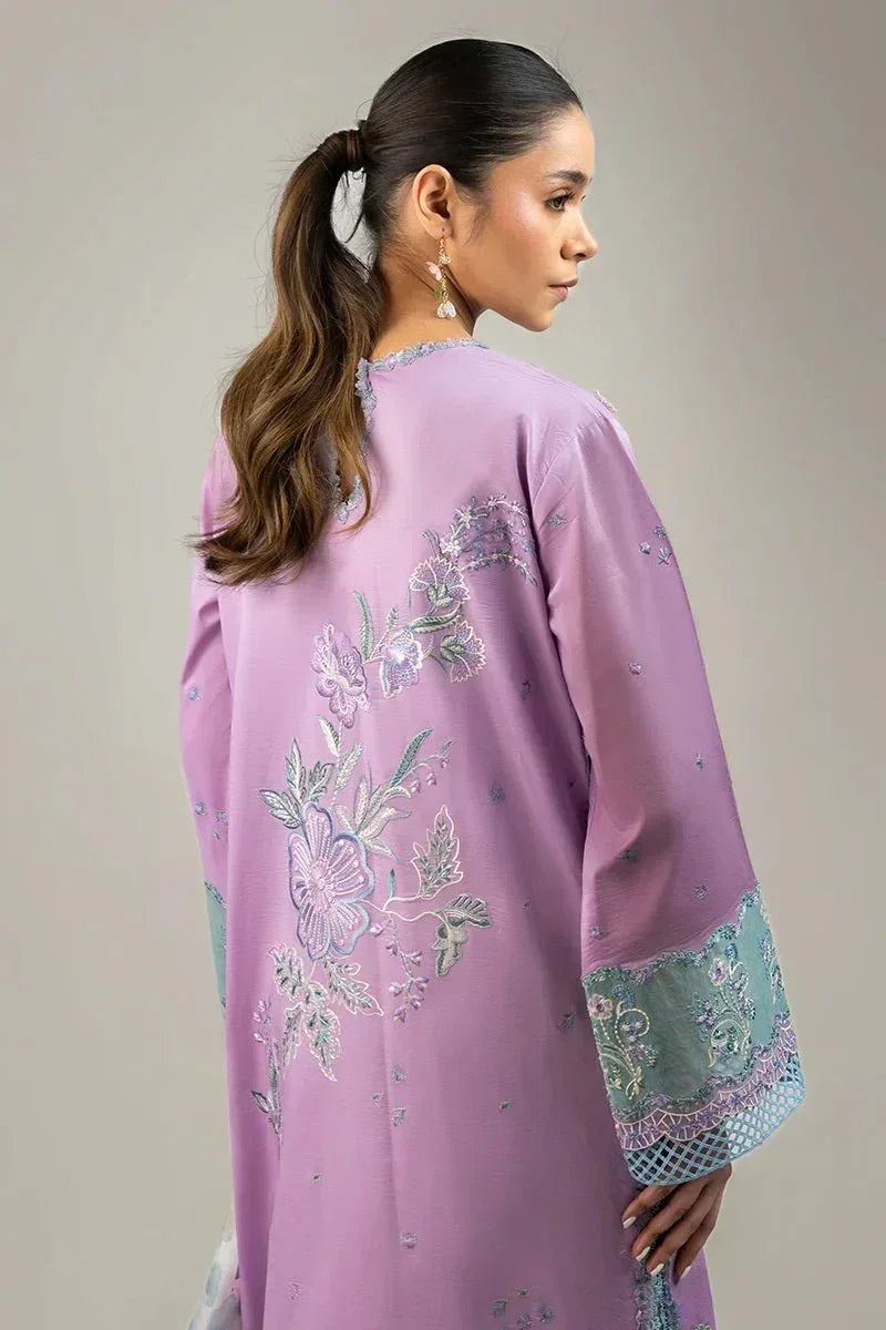 Mushq Lawn Embroidered Unstitched 3 Piece Glowing Pulse - 3 Pieces Lawn - Zainabjees