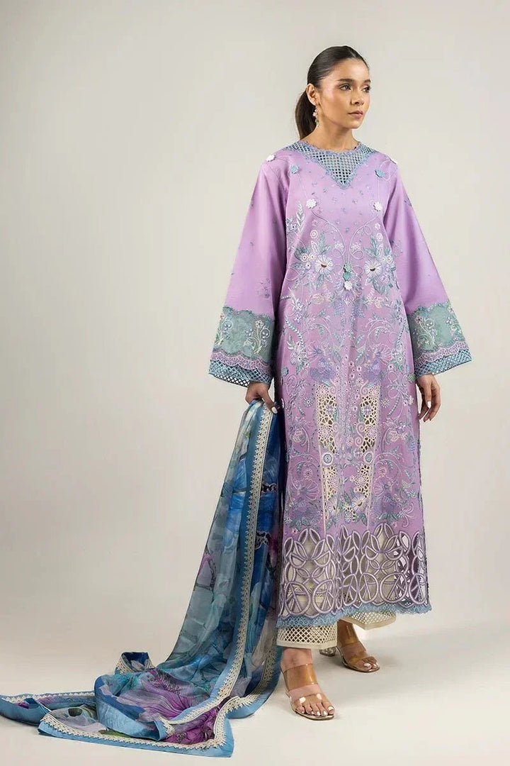 Mushq Lawn Embroidered Unstitched 3 Piece Glowing Pulse - 3 Pieces Lawn - Zainabjees