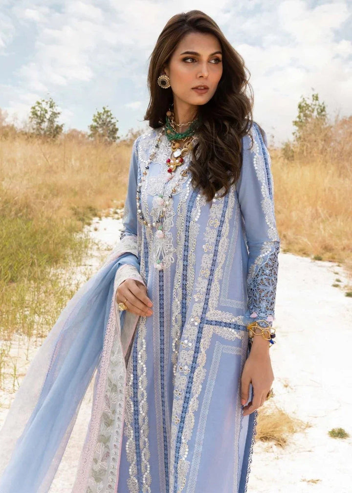 Saira Shakira Embroidered Luxury Lawn 3Pc Unstitched Suit NADINE - A - 3 Pieces Lawn - Zainabjees