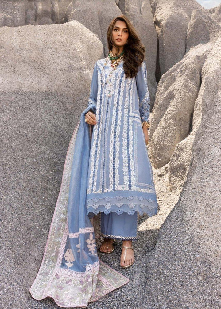 Saira Shakira Embroidered Luxury Lawn 3Pc Unstitched Suit NADINE - A - 3 Pieces Lawn - Zainabjees