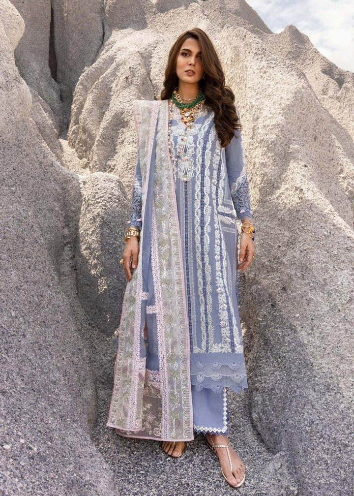 Saira Shakira Embroidered Luxury Lawn 3Pc Unstitched Suit NADINE - A - 3 Pieces Lawn - Zainabjees