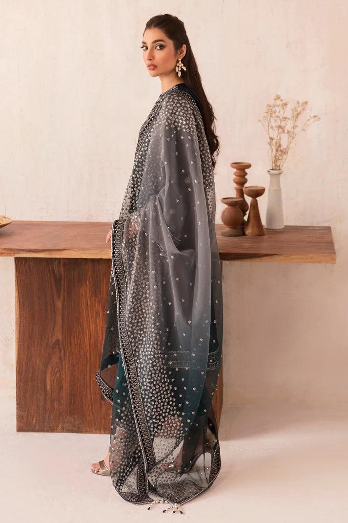 Baroque Jazmine Embroidered 3 Pieces Unstitched Velvet Formals Collection VF - 2003 - 3 pieces Velvet - Zainabjees