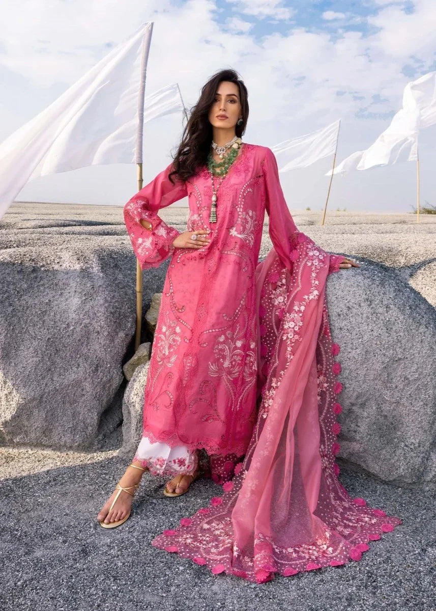 Saira Shakira Luxury Lawn Embroidered Unstitched 3 Piece Collection SAMARA - B - 3 Pieces Lawn - Zainabjees
