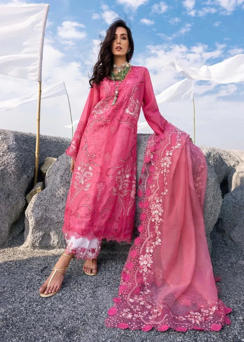 Saira Shakira Luxury Lawn Embroidered Unstitched 3 Piece Collection SAMARA - B - 3 Pieces Lawn - Zainabjees