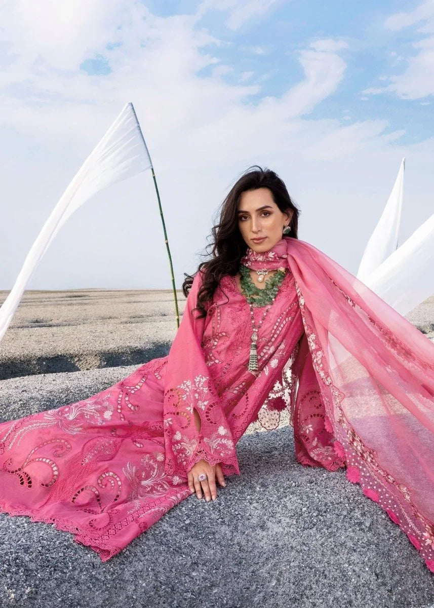 Saira Shakira Luxury Lawn Embroidered Unstitched 3 Piece Collection SAMARA - B - 3 Pieces Lawn - Zainabjees