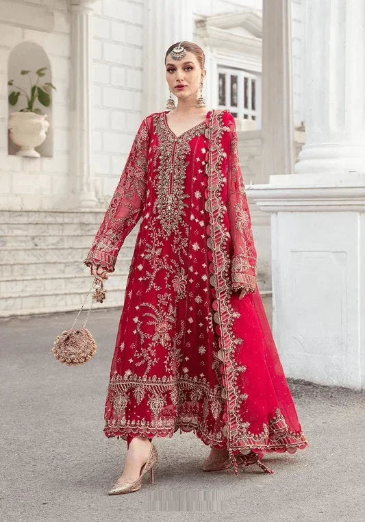 Maria.B Luxury Unstitched Embroidered 3 Pc Chiffon Suit MPC - 24 - 107 - 3 pieces chiffon - Zainabjees