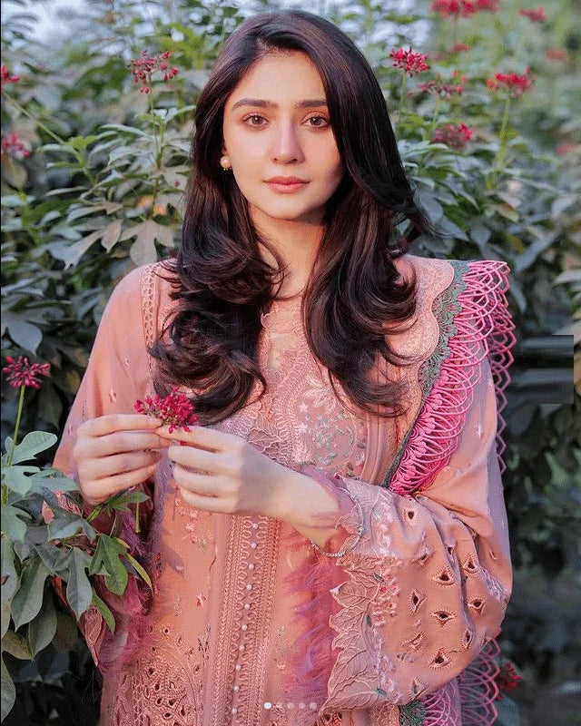 Bin Ilyas Gulabi Baagh Luxury Lawn Embroidered Collection 152 A - 3 Pieces Lawn - Zainabjees