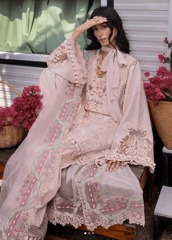 Saira Shakira Luxury Lawn Embroidered 3 Pieces Unstitched LEYLA A - 3 Pieces Lawn - Zainabjees