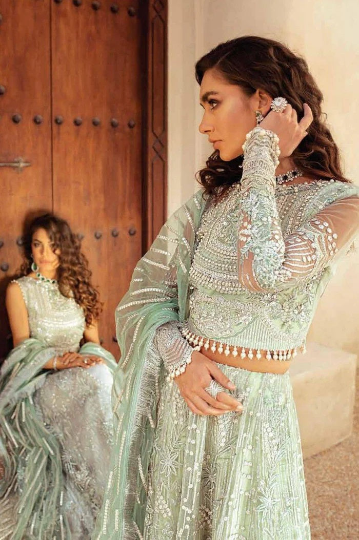 Mushq Luxury Net Embroidered Unstitched 3 Piece Ocean Wave MTL20-6