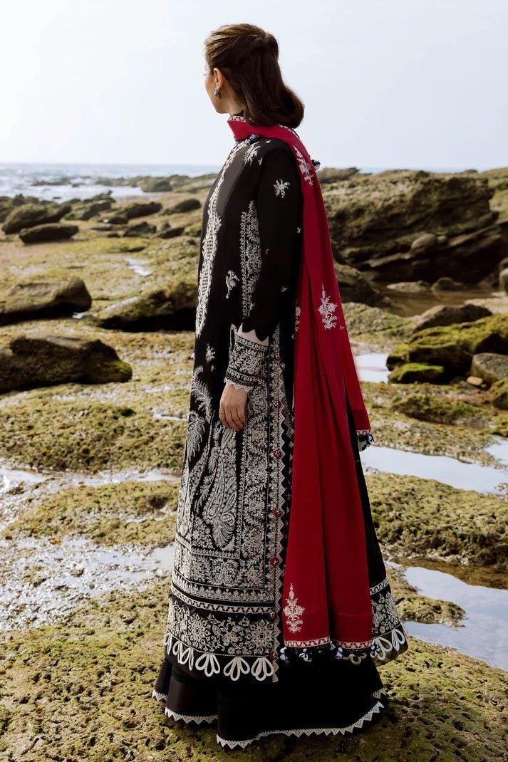 Zaha by Khadijah Shah Lawn Embroidered Unstitched 3 Piece ISKELE 01 - A - 3 Pieces Lawn - Zainabjees
