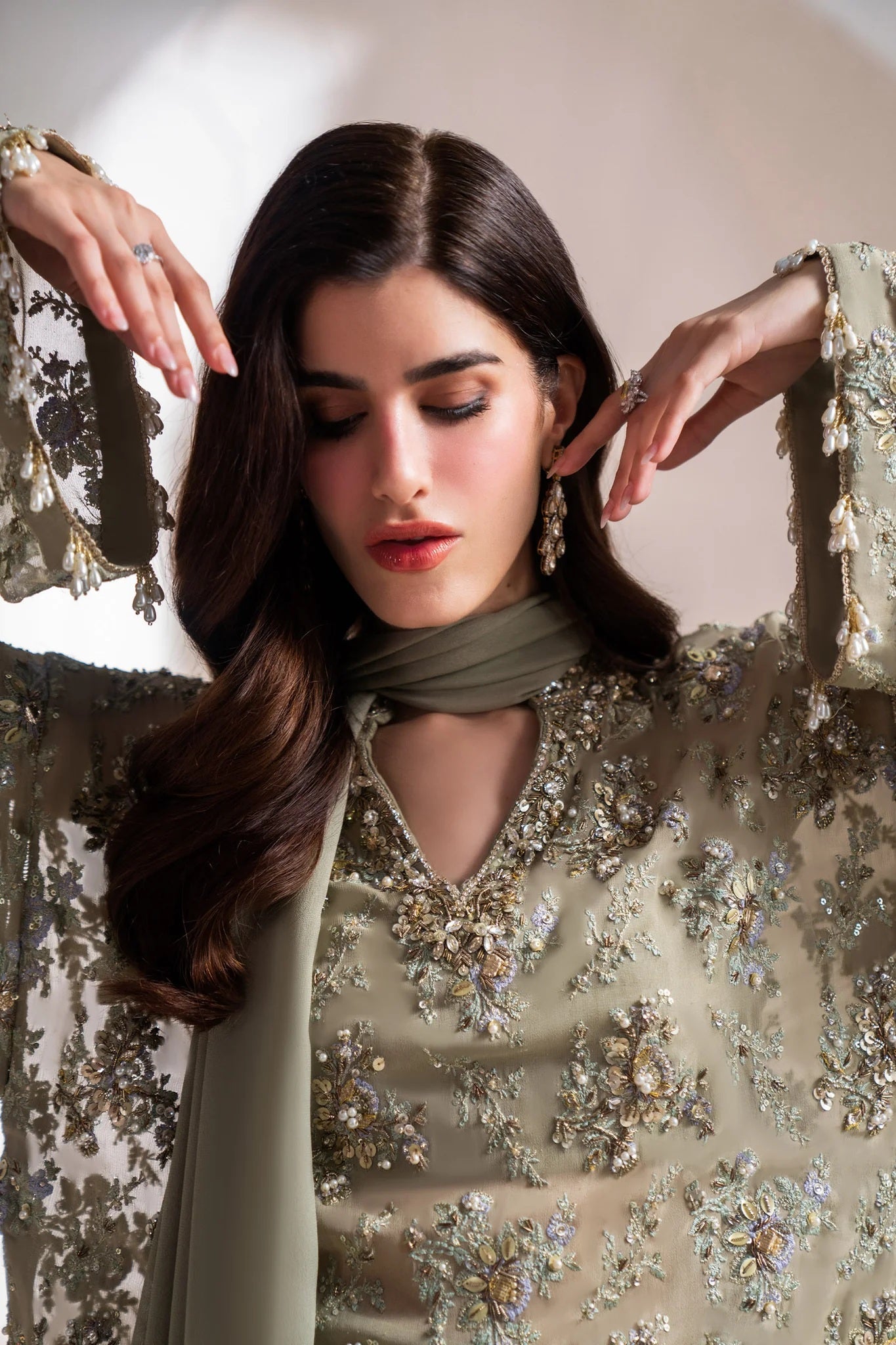 Elan Luxury Organza Embroidered Unstitched 3 Piece CLARTÉ EP-21215