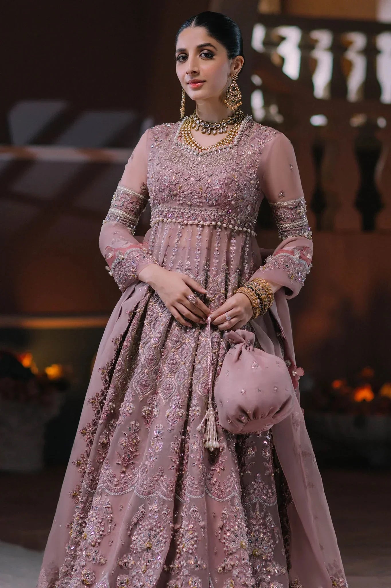 Elan Luxury Organza Embroidered Unstitched 3 Piece AYSEL (EC2-23-03)