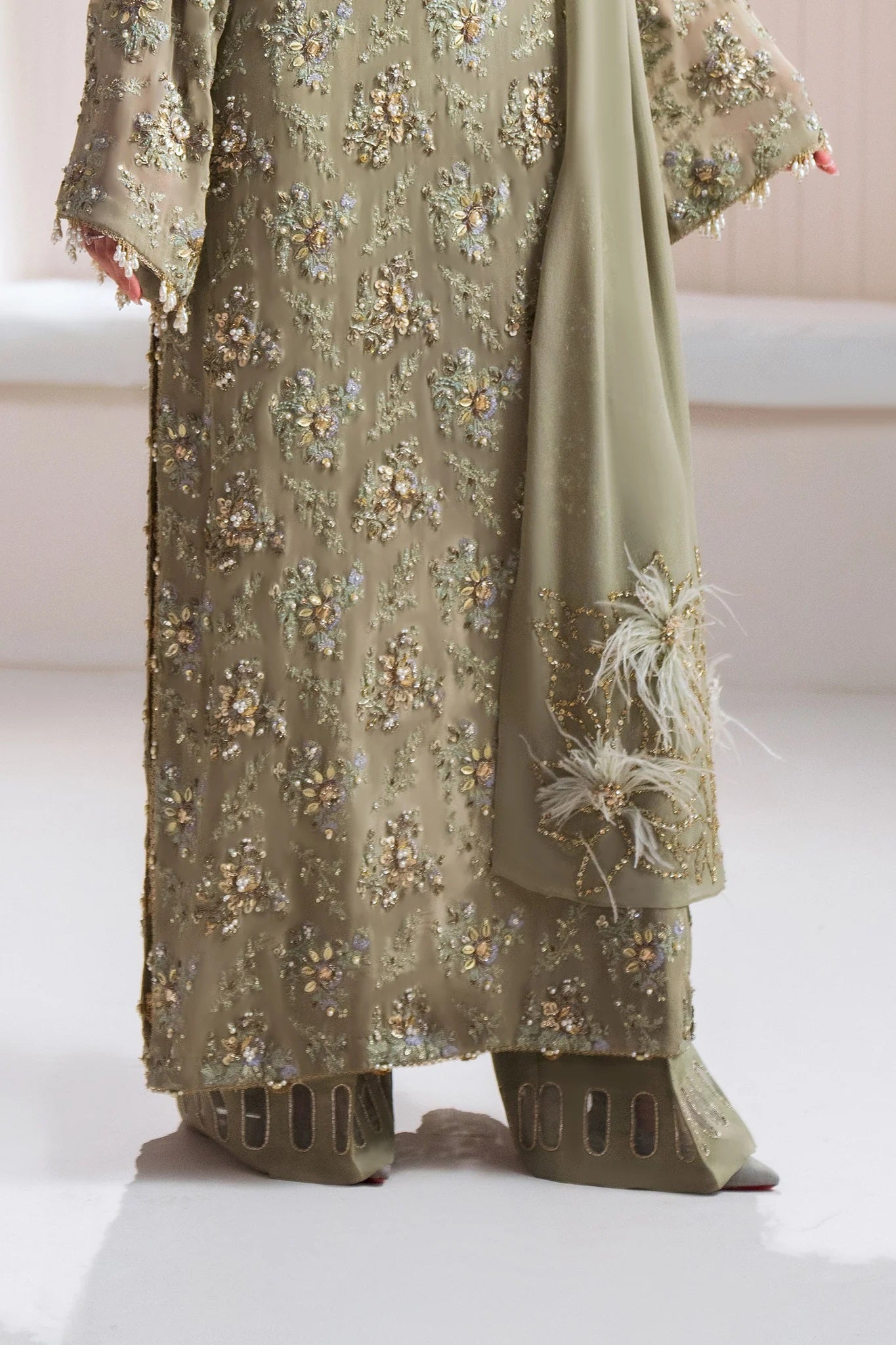 Elan Luxury Organza Embroidered Unstitched 3 Piece CLARTÉ EP-21215